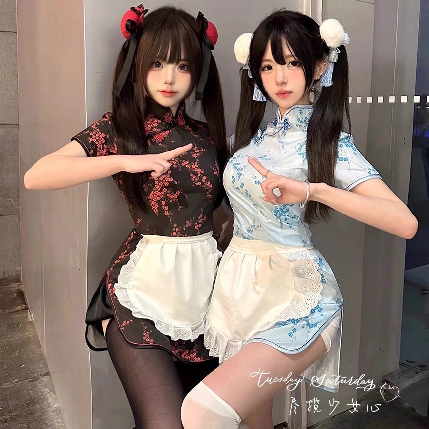 中华娘旗袍cos连衣裙Lolita围裙