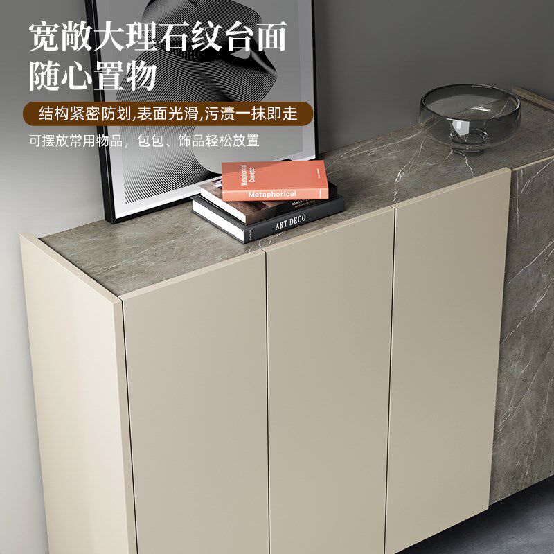 实木鞋柜家用门口收纳柜一体靠墙2025新款入户门大容量储物柜鞋架