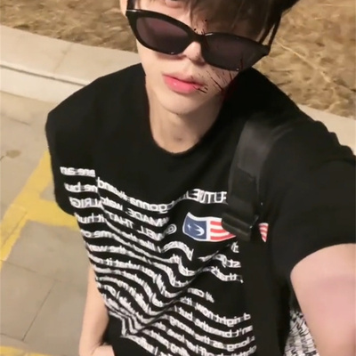 美式高街hiphop短袖潮牌t恤男款