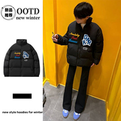 复古高级感冬季 国潮重磅加绒加厚男士 羽绒服美式 休闲宽松棉服棉衣