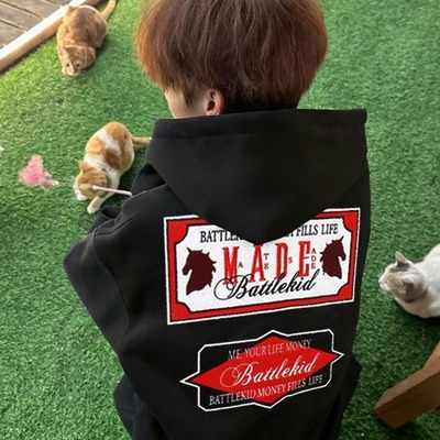 卫衣男款连帽刺绣小众百搭上衣