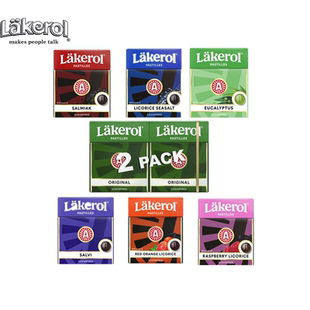 瑞典进口Lakerol乐奇乐润喉软糖覆盆子原味口味甘草柠檬传统糖果