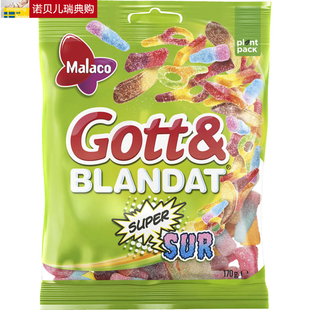 Malaco混合口味果酸真果休闲特色糖大料提神酸抖音袋装多种同款