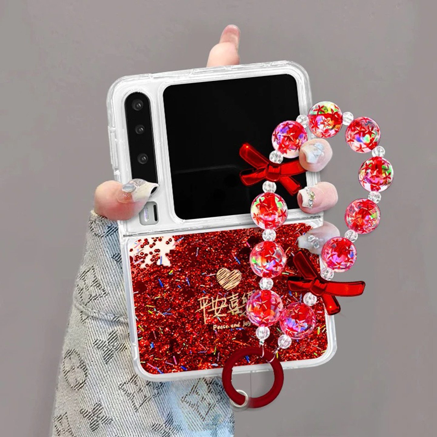 2026平安喜乐适用华为purax手机壳新款高级感pocket2网红爆款折叠流沙手机壳p50pocket防摔外壳保护套女生