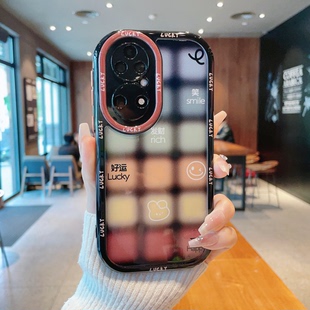 ins风幸运彩色方格适用华为p50pro手机壳高级感个性创意p60pro/p40pro小清新手机套小众时尚男女防摔保护壳