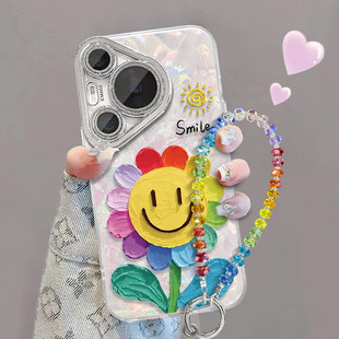 小清新彩色太阳花适用华为pura70pro手机壳新款高级感pura80pro网红爆款手机壳p60/p50好看外壳防摔保护套女