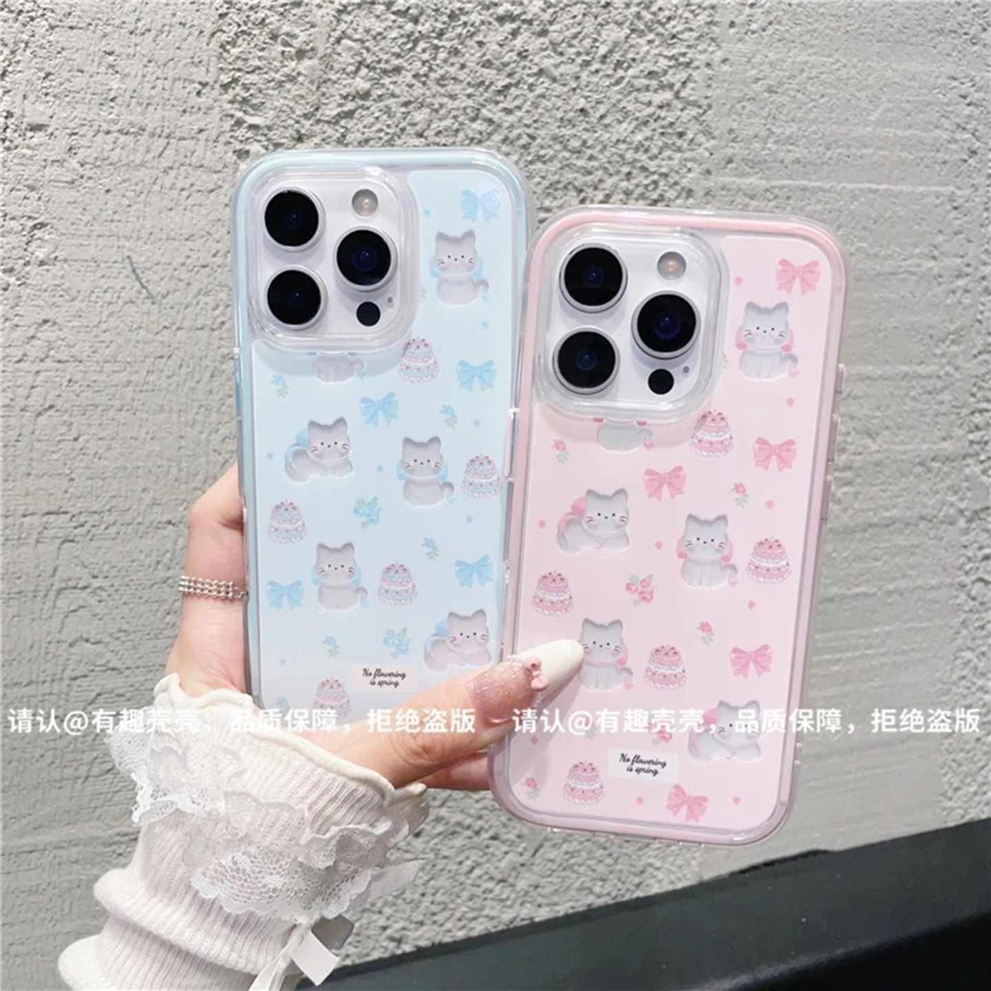 蝴蝶结蛋糕猫咪适用苹果16promax手机壳新品高级感iPhone17pro网红爆款手机壳15/14好看的防摔外壳保护套女生