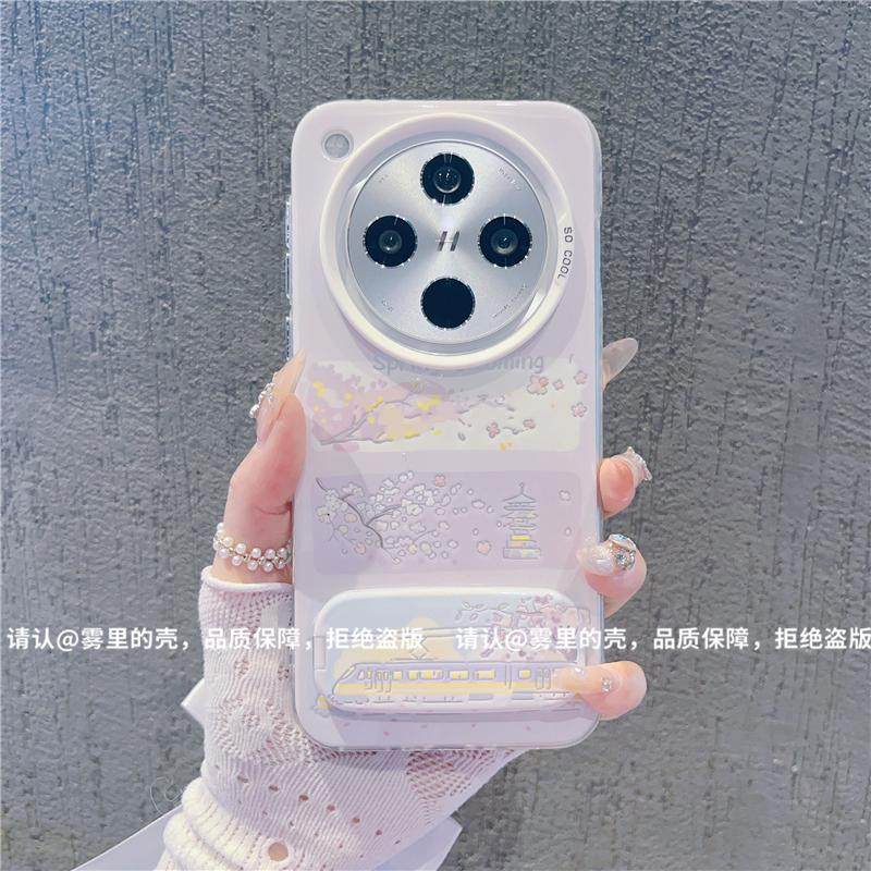 ins风小清新春日樱花适用oppofindx8pro手机壳高级感小众findx7pro网红手机套findx6/5pro硅胶防摔保护套女