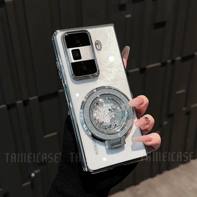 ins风简约高级感电镀透明壳适用荣耀magicvs3手机壳轻奢感magicvs2网红爆款折叠手机壳magicvs防摔外壳保护套