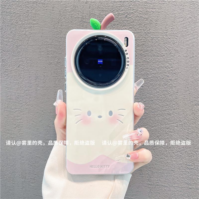 ins风小清新可爱猫咪适用vivox100/x200pro手机壳新款高级感x90/x80网红爆款手机壳x70/x60防摔外壳保护套女