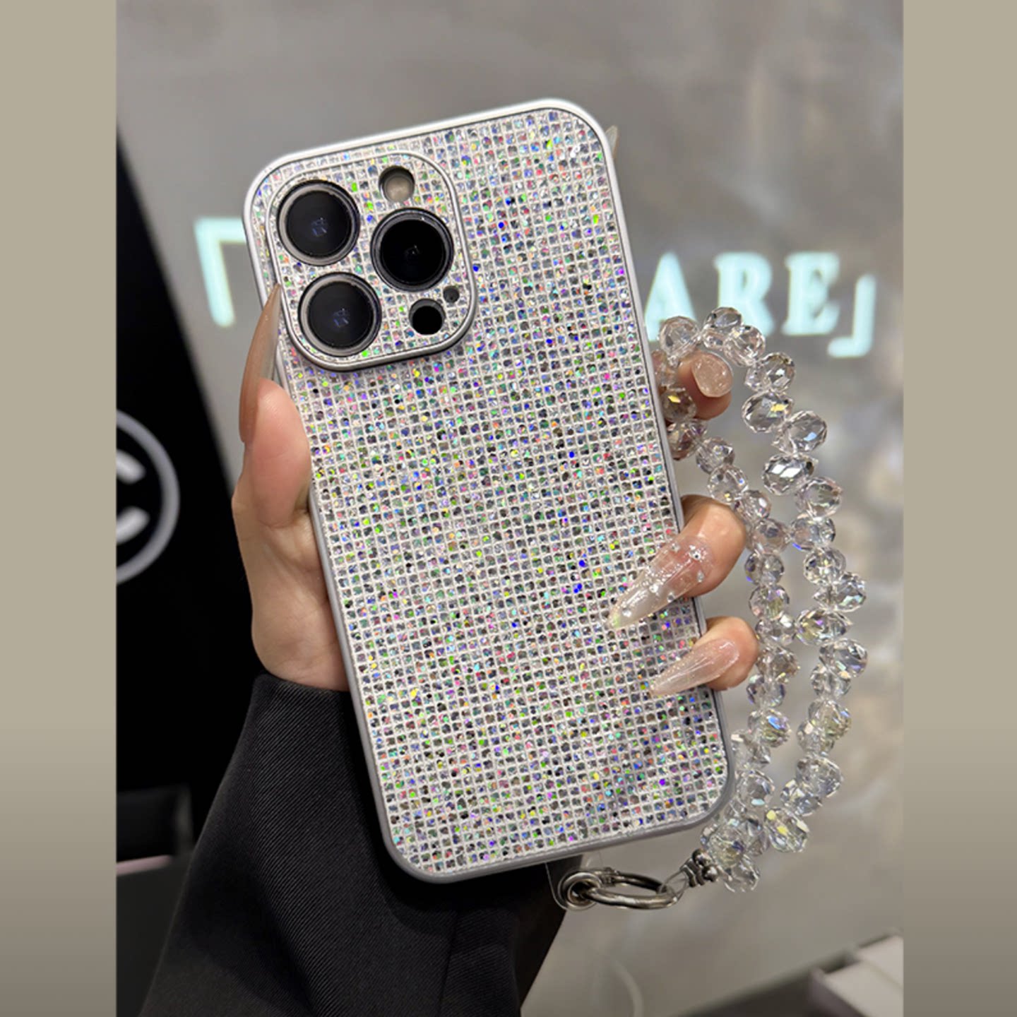 轻奢感闪钻亮片适用苹果16promax手机壳新款高级感iPhone17pro网红爆款手机壳15/14防摔外壳好看的保护套女生