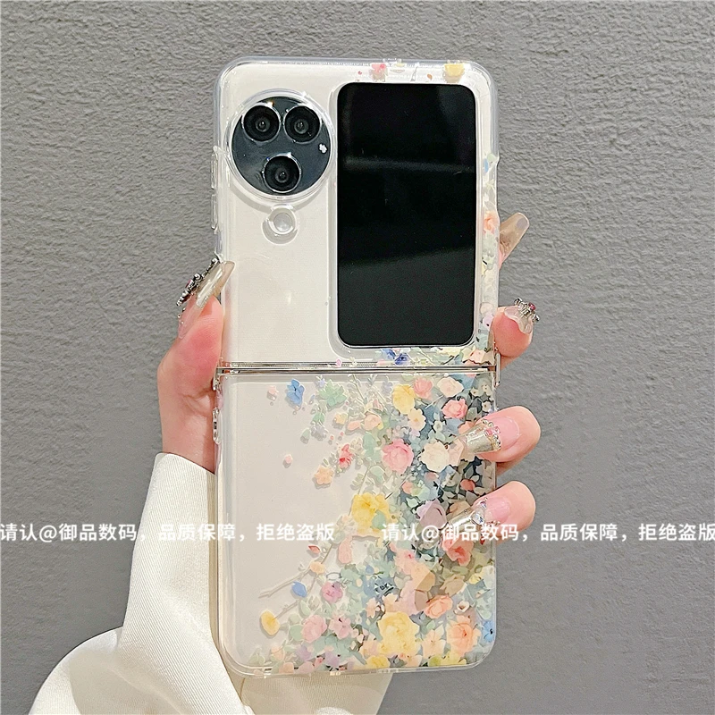 ins风小清新春夏炫彩花朵适用oppofindn3flip手机壳新款高级感网红折叠手机壳findn2flip硅胶外壳防摔保护套