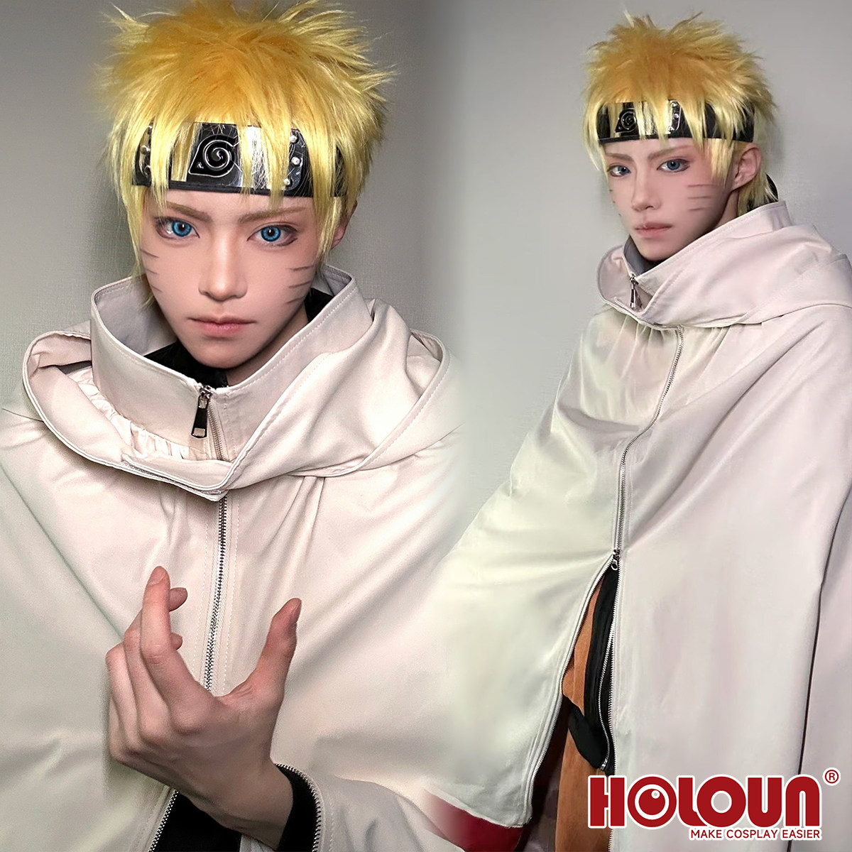 HOLOUN控想派系忍者鸣人小樱木叶披风COS服