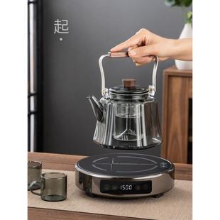 家用耐热高硼硅玻璃泡茶壶蒸茶器提梁壶烧水煮茶炉电陶炉加热套装