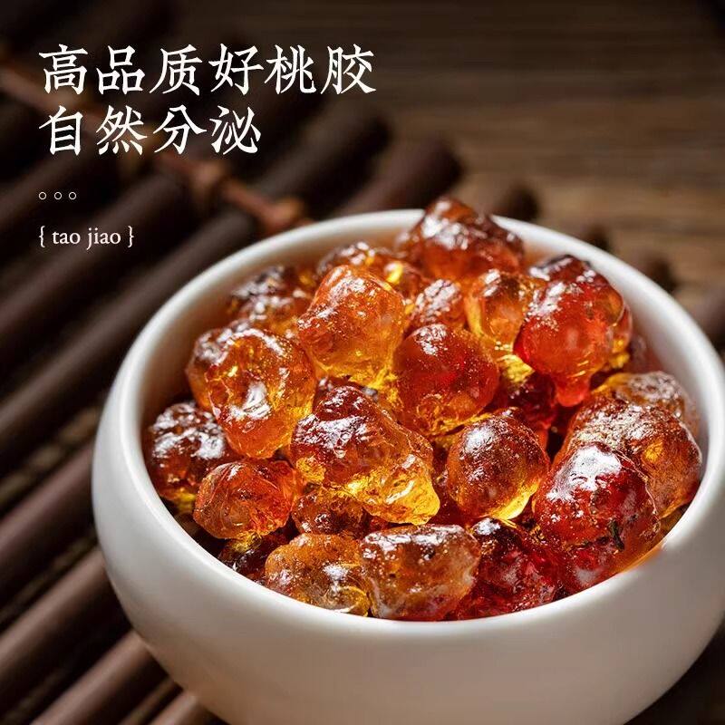 浙江天然野生农家食用桃胶500g桃花泪桃树胶特一级无杂质一斤装