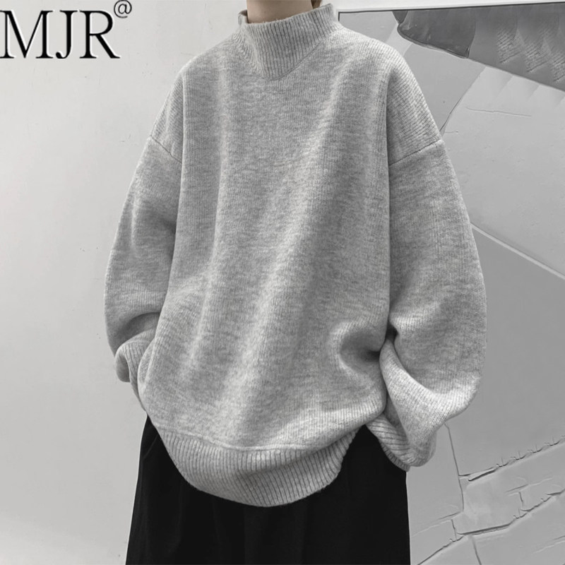 潮牌男士针织衫上衣2026年冬季新款高级感毛衣内搭男款加厚打底衫