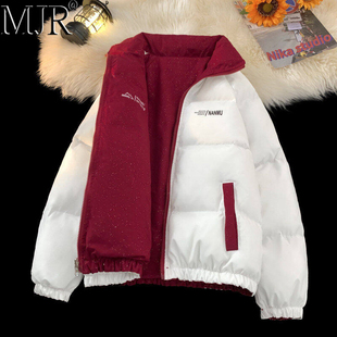 潮牌双面穿棉服外套男2026年冬季新款男生高级感加厚保暖棉衣夹克