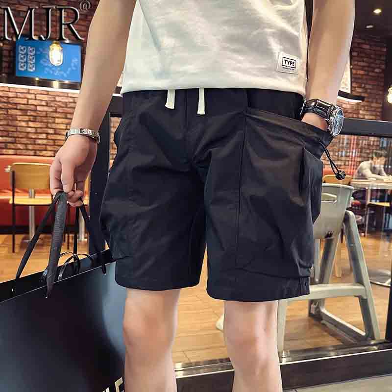 潮牌大口袋速干短裤男士夏季薄款痞帅气休闲工装五分裤男款沙滩裤