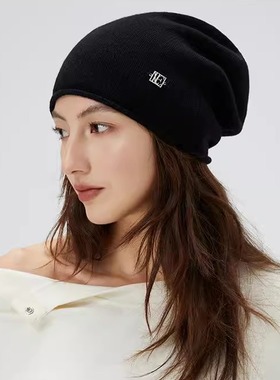 【明星同款】LINE CIEL羊绒羊毛套头针织冷帽保暖亲肤百搭