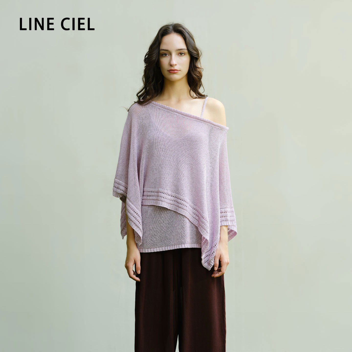 LINECIEL镂空薄款针织罩衫