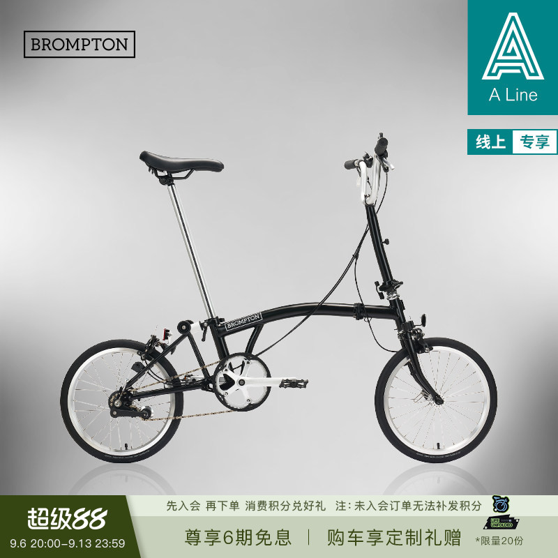 小布折叠自行车3速哑光白/经典黑图片