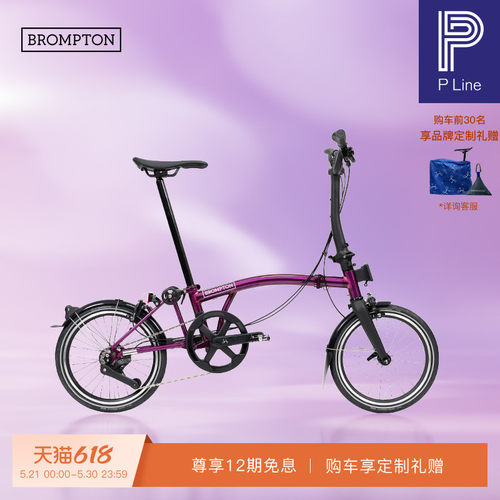 小布折叠自行车P4速流光紫清漆