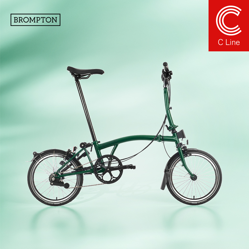 小布折叠自行车6速邮政绿