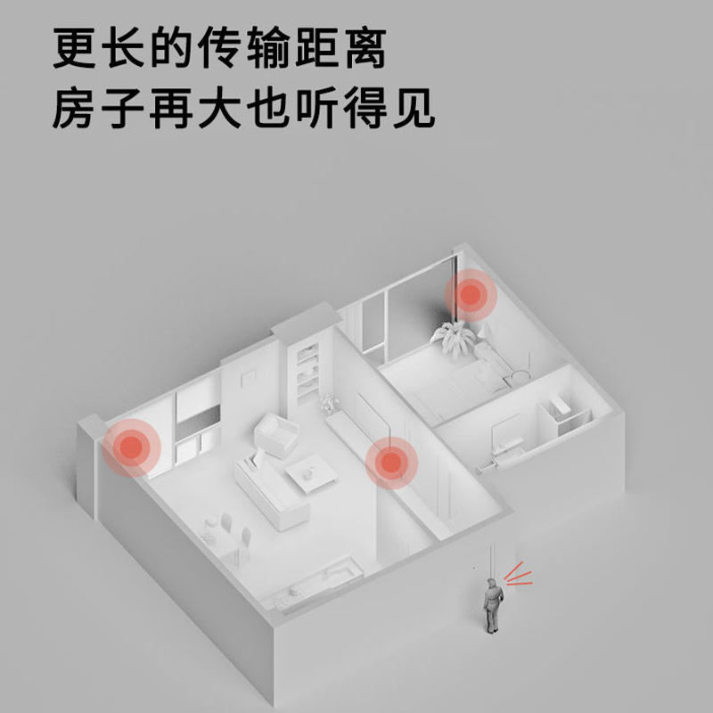叮零门铃无线家用按钮智能感应门铃远距离免插电自发电老人呼叫器