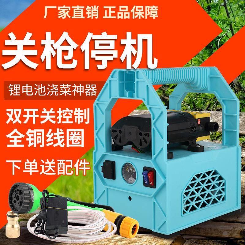 充电水泵浇菜户外抽水泵12v小型淋菜抽水机便携式充电水泵自吸泵