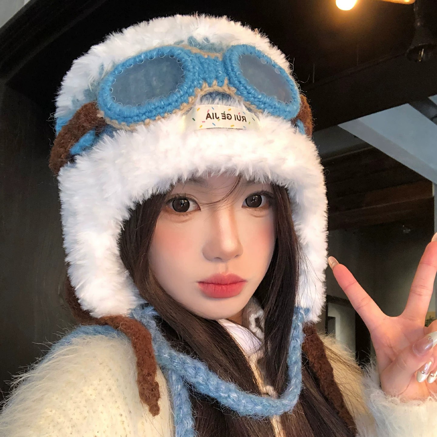 檀健次同款女冬季护耳加厚毛绒帽