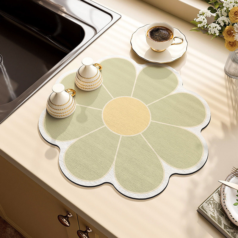 厨房台面垫子软硅藻泥桌面吸水杯垫卫生间洗手台水池防滑沥水垫子,居家布艺,餐垫,淘宝优惠券,粉丝福利购,淘宝优惠卷