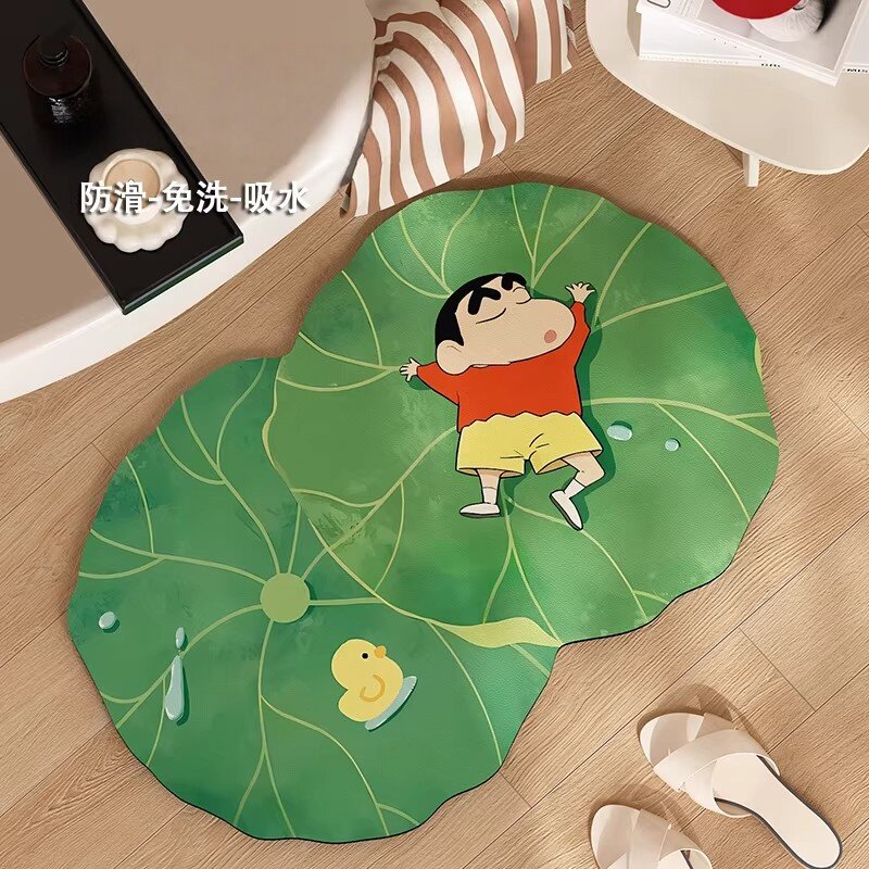 蜡笔小新硅藻泥吸水防滑地垫