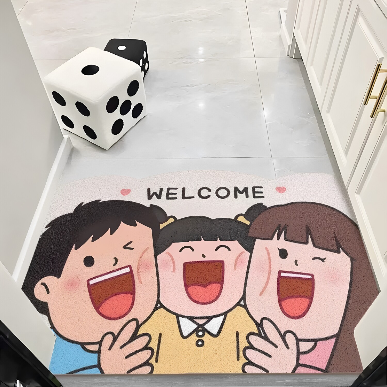 一家人入户门加厚丝圈防滑地垫