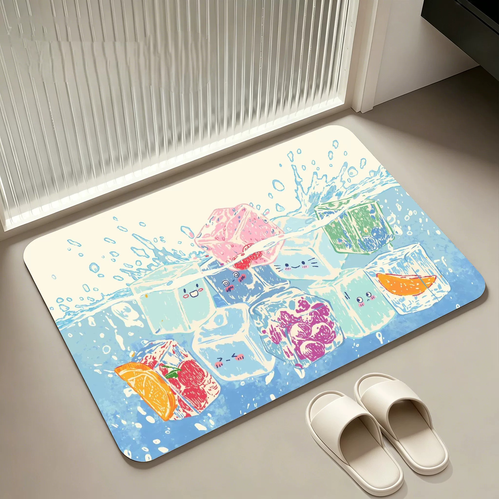 卡通水果浴室防滑吸水速干地垫