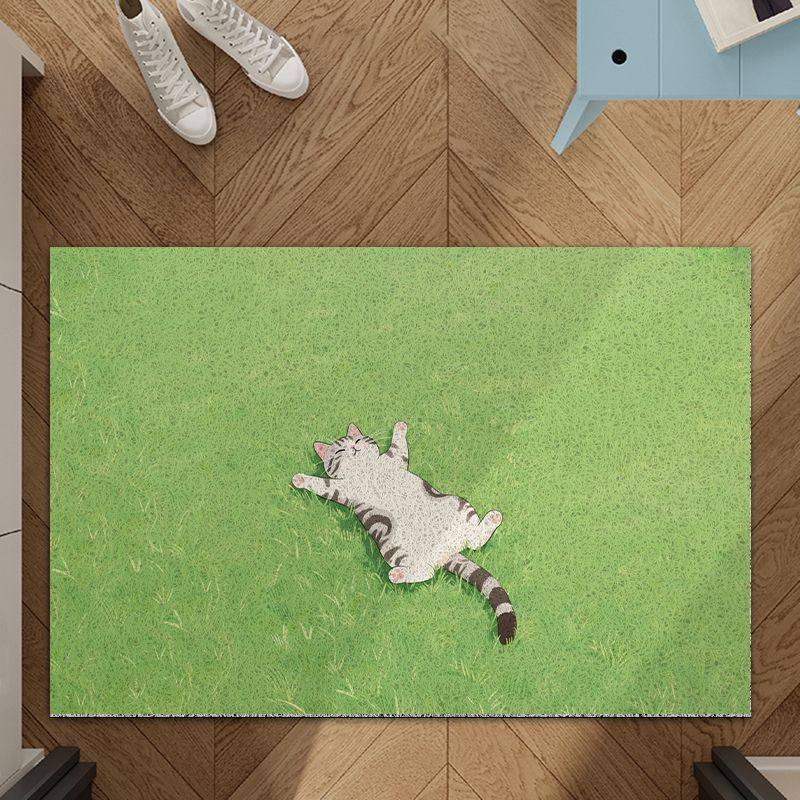 可爱猫咪丝圈防滑免洗可裁剪地垫