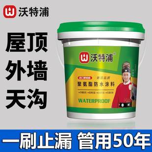 沃特浦防水涂料平房顶屋顶缝补漏王堵漏胶水聚脲外墙聚氨酯材料