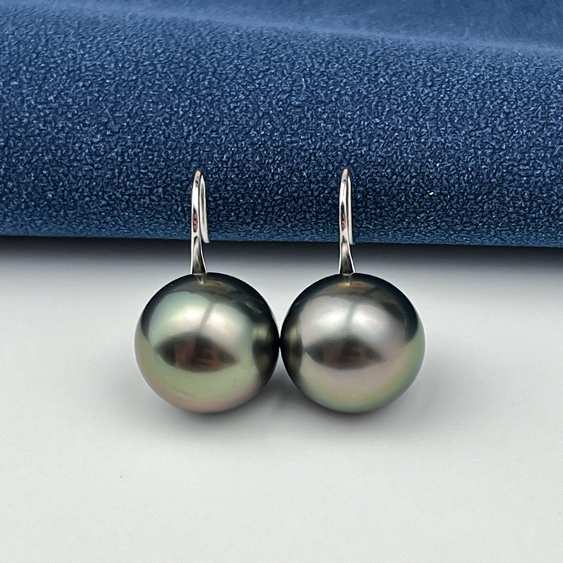 12-13mm18k金高跟鞋款孔雀绿大溪地黑海水强光珍珠耳环孤品,珠宝/钻石/翡翠,耳饰,淘宝优惠券,粉丝福利购,淘宝优惠卷