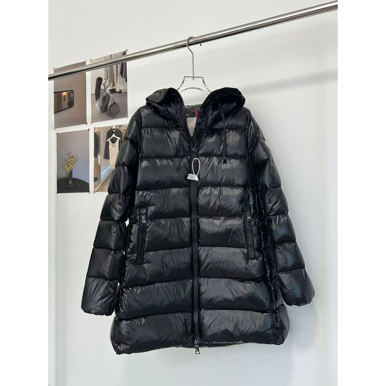 【蒙口】女士新款中长款娃娃脸拉链保暖鹅羽绒上衣宽松同款