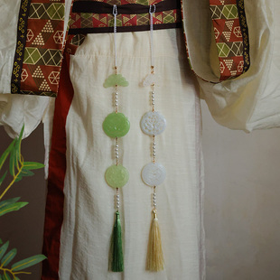 中式马面裙禁步腰佩汉服战国袍玉佩腰饰古风背云两用配饰腰间挂件