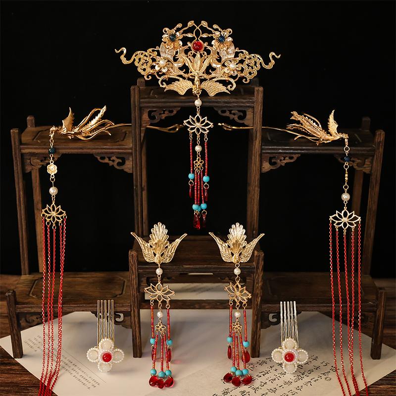 大明少女小凤凰步摇发钗