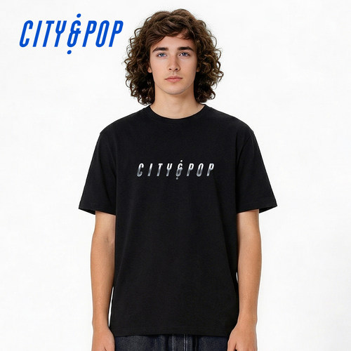 CITYandPOP® 字母LOGO印花短袖T恤 街头滑板纯棉T恤