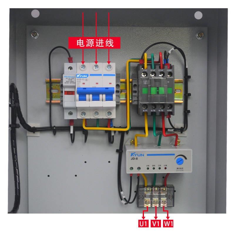 热销风机a水泵控制箱电机起动7.5KW电控箱三相启动器380V缺相过载