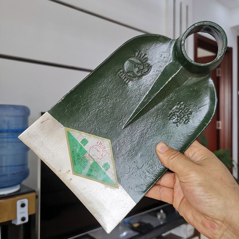 热销军印全c钢加厚农用大宽锄头H318挖笋种菜挖土开荒开垦开山翻