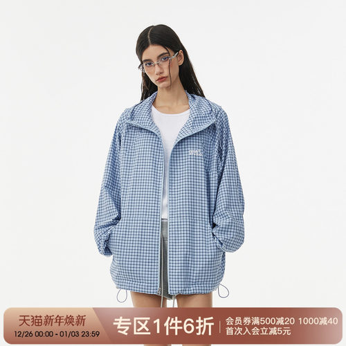 FORNINES美式复古格子拼接夹克