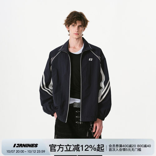 FORNINES拼接撞色立领刺绣夹克男款国潮2026春秋新款运动外套女