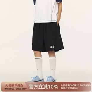 男女国潮宽松直筒卫裤 刺绣运动短裤 休闲五分裤 FORNINES重磅夏季