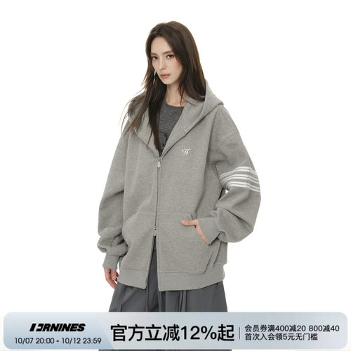 FORNINES重磅春秋连帽卫衣男女情侣休闲韩版帽衫宽松运动开衫外套