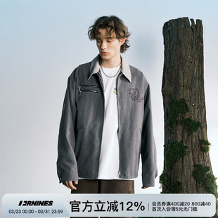 外套男女 底特律夹克男vintage复古翻领春季 FORNINES国潮美式 工装