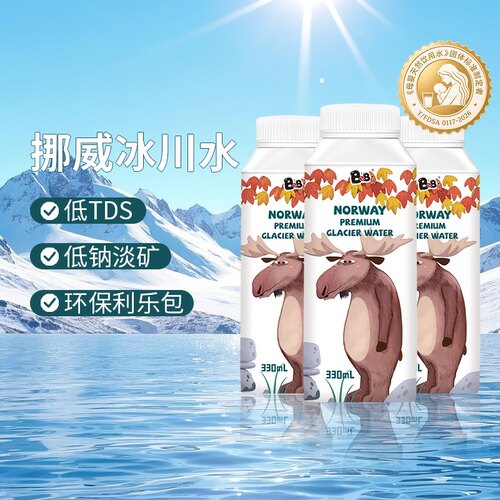 BeBi矿泉水极地冰川泉水挪威进口