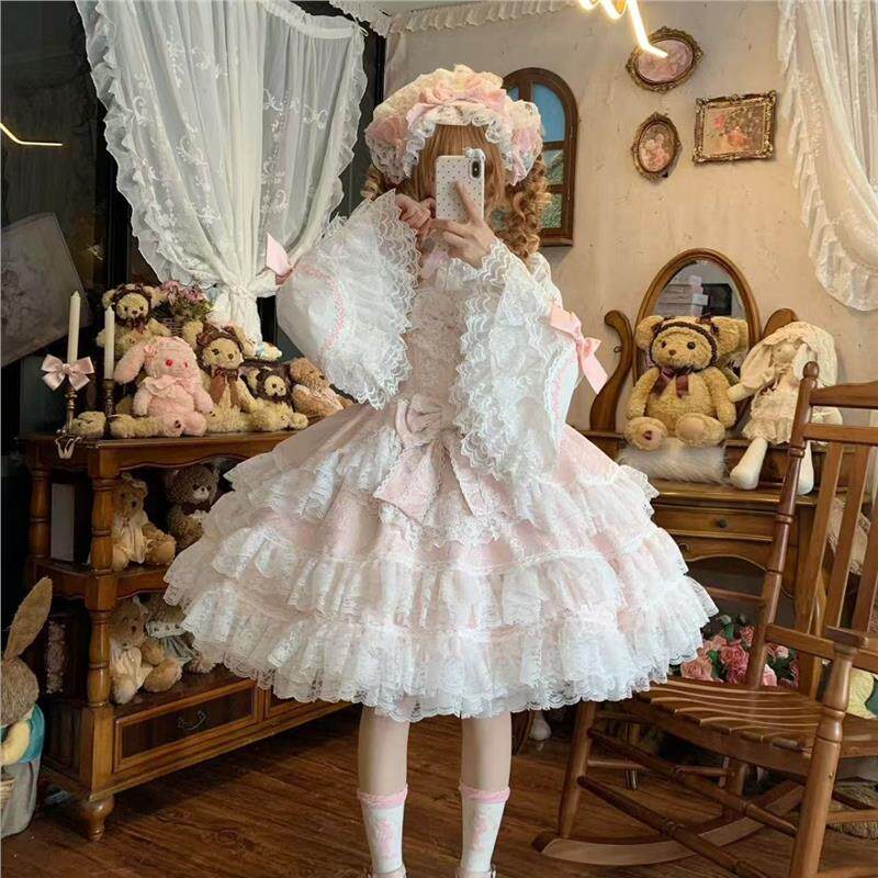 千层雾屿yoyo酱原创设计~Lolita洋装doll感jsk吊带连衣裙玩偶现货